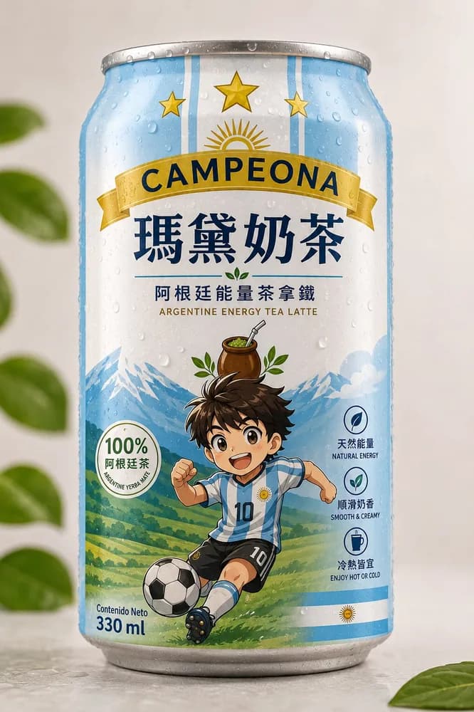 Campeona Energy Tea Latte 330ml can